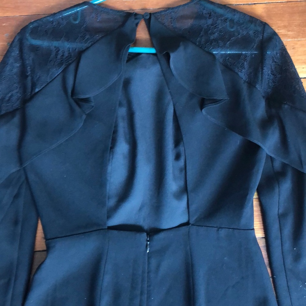 NWOT Black BCBG Maxazria Delaney Lace Inset Dress! - Picture 8 of 8